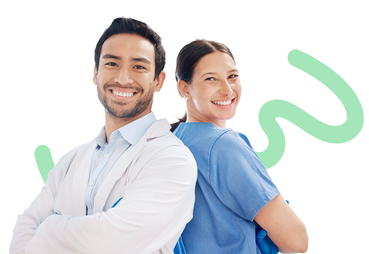 dentist and dental assistant smiling teledentistry dentist and dental assistant smiling teledentistry