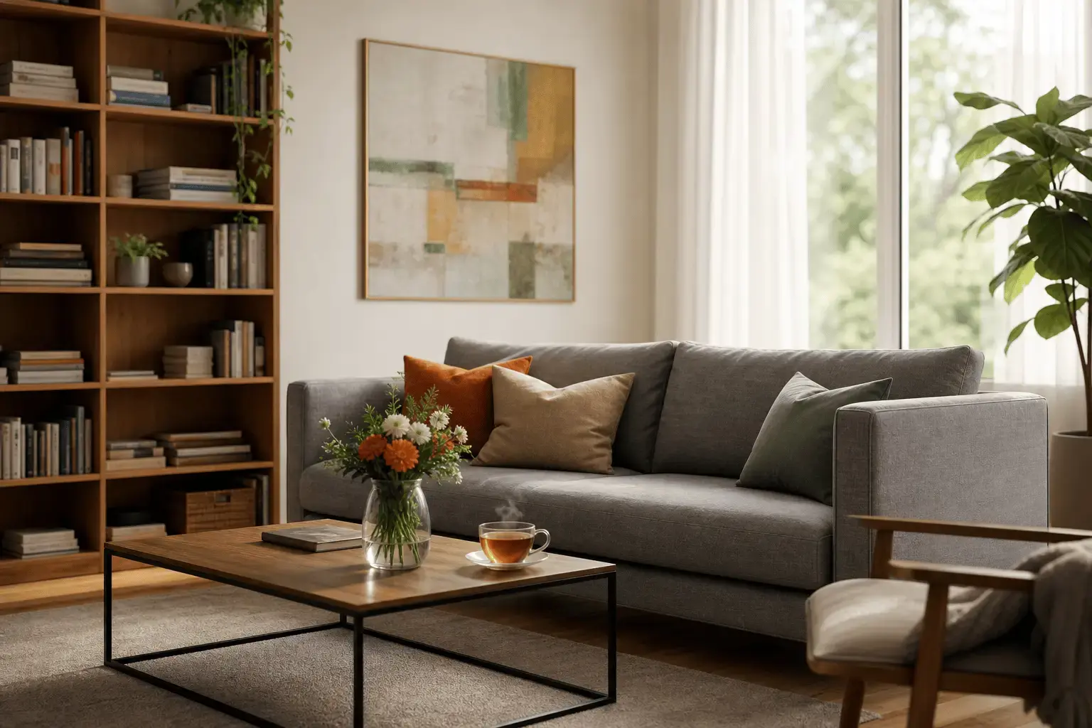 cozy modren living room