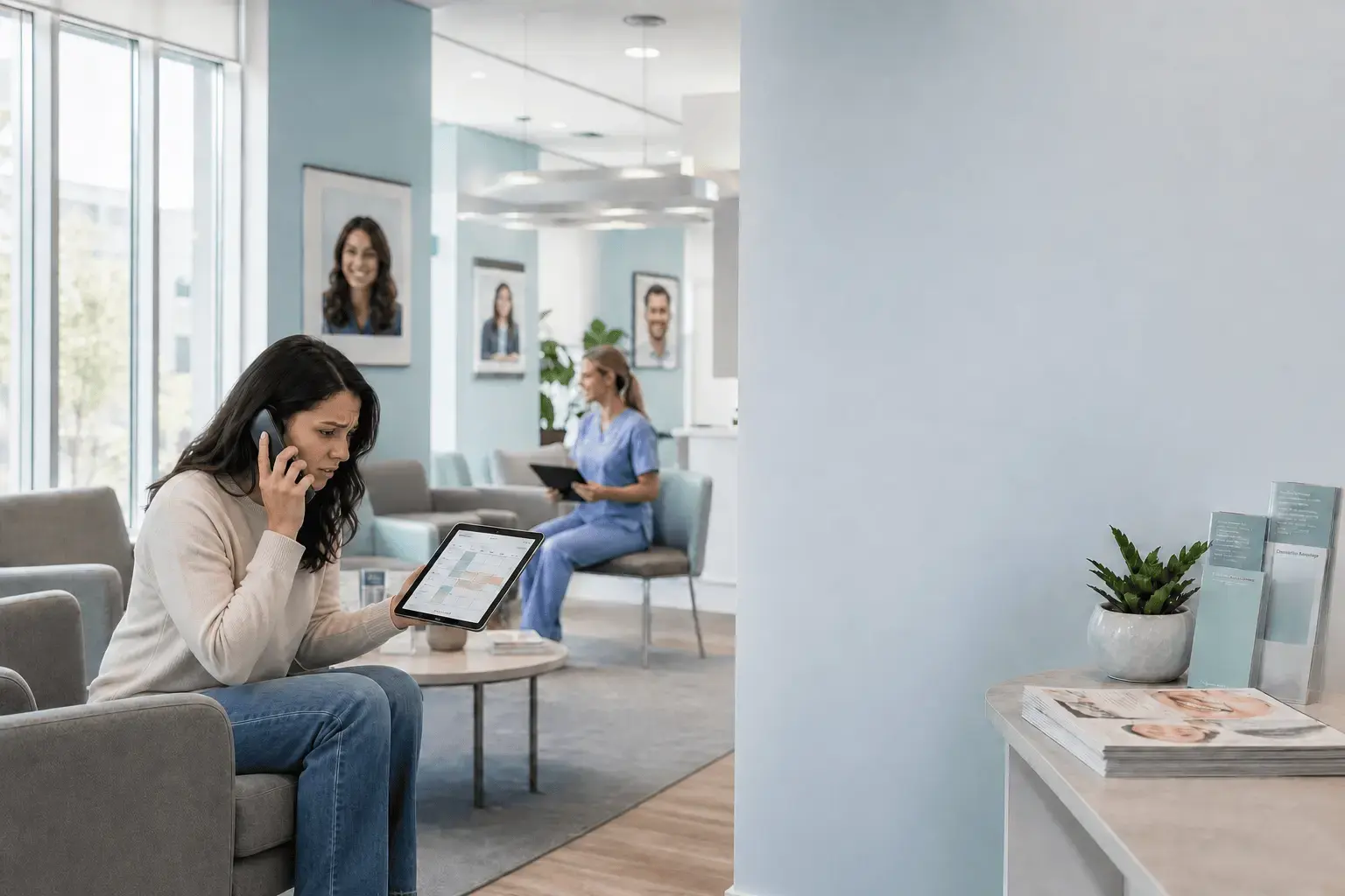Women in Dental Clinic Waiting area
