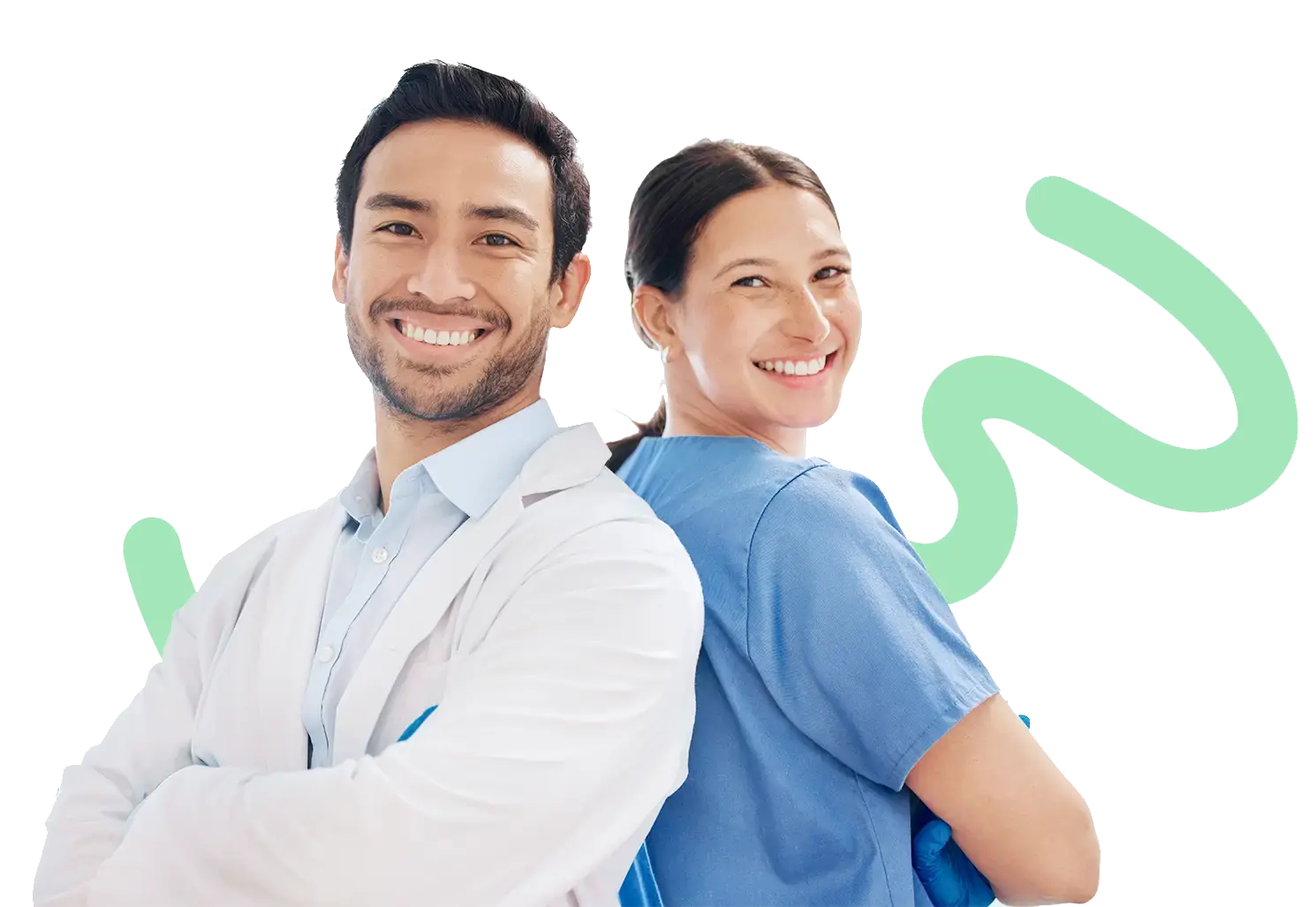 A cheerful couple reflecting their dedication to dental care and patient comfort. A cheerful couple reflecting their dedication to dental care and patient comfort.